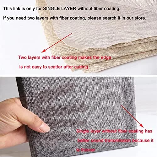 Flushbay Speaker Grill Cloth Brown 50cm x 146cm | Polyester Imitation Linen Fabric for Home Stage Speakers thumbnail 6
