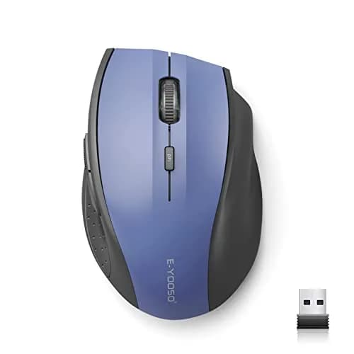 E-YOOSO Wireless Mouse for Laptop | 5-Level 4800 DPI, 18 Months Battery, Portable Blue thumbnail 1