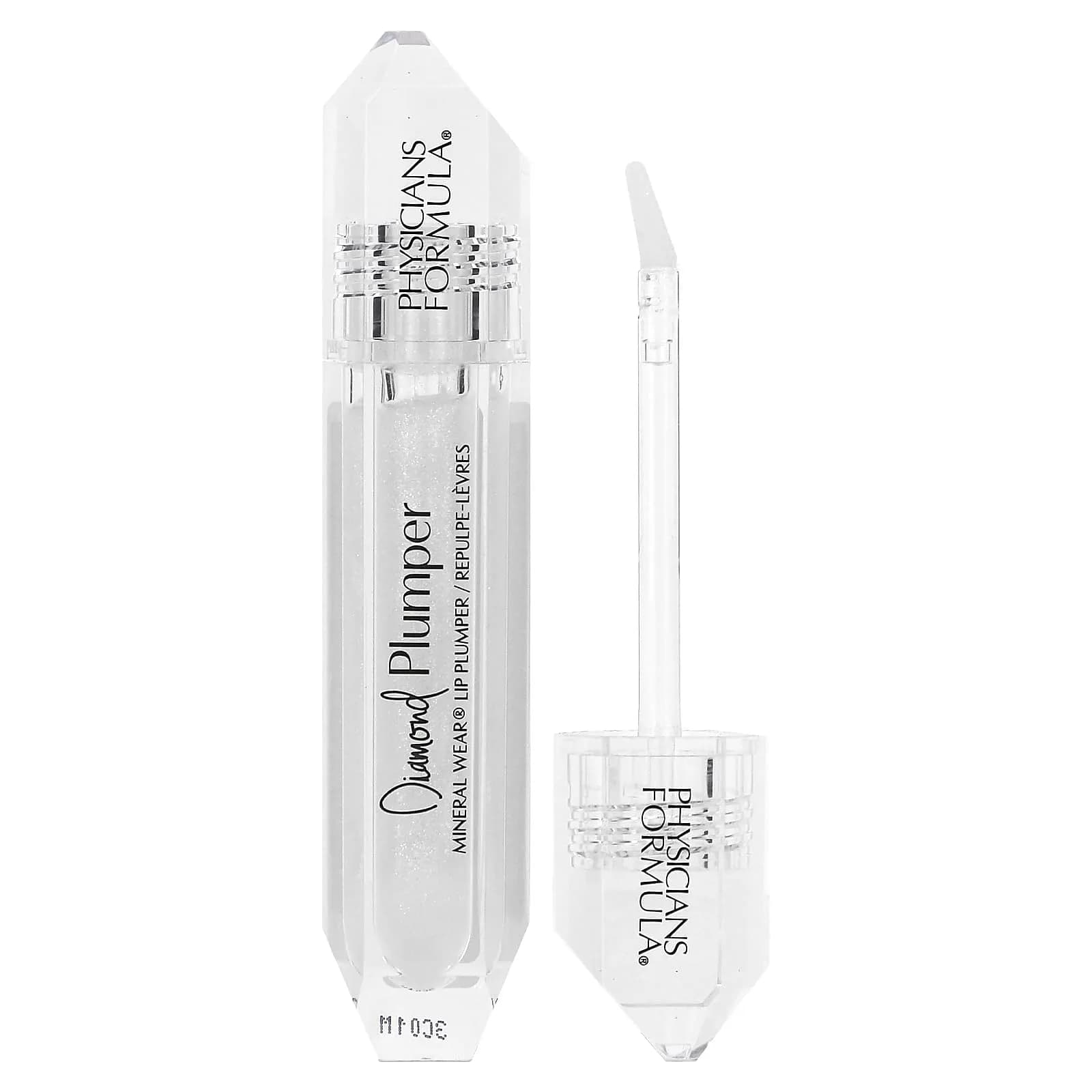 Physicians Formula Mineral Wear Diamond Lip Plumper Gloss, Light Pink Princess Cut 5ml (0.17 Fl Oz) | Hydrating & Smoothing — Diamond Marquise / 0.17 Fl Oz
