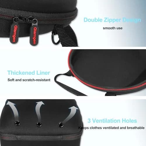 Glamgen Hard Hat Travel Case for 6 Baseball Caps | Protects Shape, Dust-Proof, Lightweight Organizer Bag with Shoulder Strap thumbnail 5