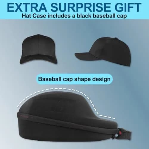 Glamgen Hard Hat Travel Case for 6 Baseball Caps | Protects Shape, Dust-Proof, Lightweight Organizer Bag with Shoulder Strap thumbnail 3