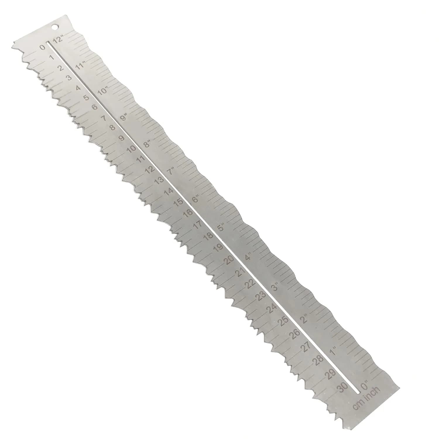 UPTTHOW Metal Irregular Edges Ruler for Paper Tearing | 12" Measuring Tool for Drawing & DIY
