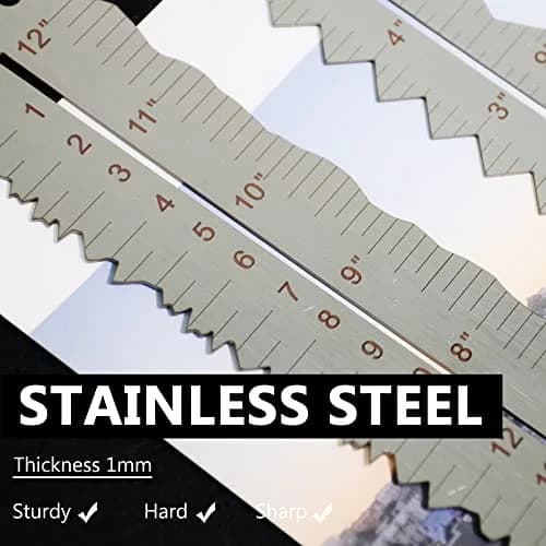UPTTHOW Metal Irregular Edges Ruler for Paper Tearing | 12" Measuring Tool for Drawing & DIY thumbnail 5