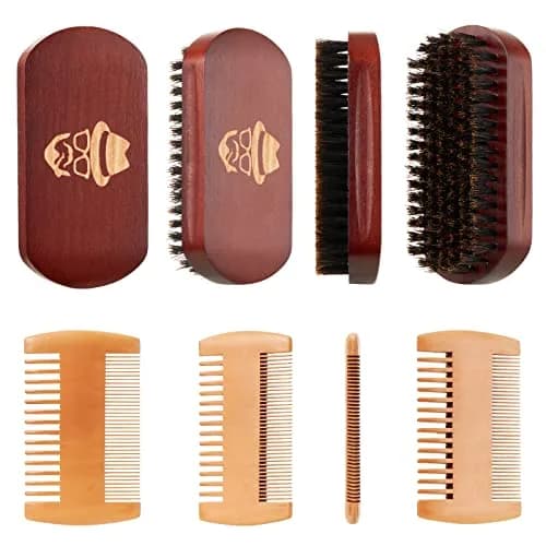 Sosoon Boar Bristle Beard Brush with Walnut Wood Handle | Natural Hair Mustache Grooming Tool thumbnail 6
