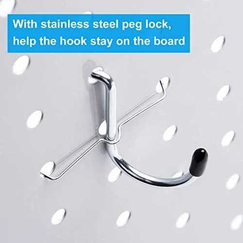 FRIMOONY 117-Piece Pegboard Hook and Bin Set with Peg Locks | Organize Tools, Garage, Kitchen thumbnail 3