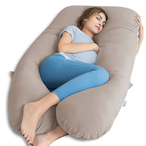QUEEN ROSE Pregnancy Pillow U Shaped Maternity Body Pillow 139.7cm (55in) | Full Body Support for Side Sleeping thumbnail 1