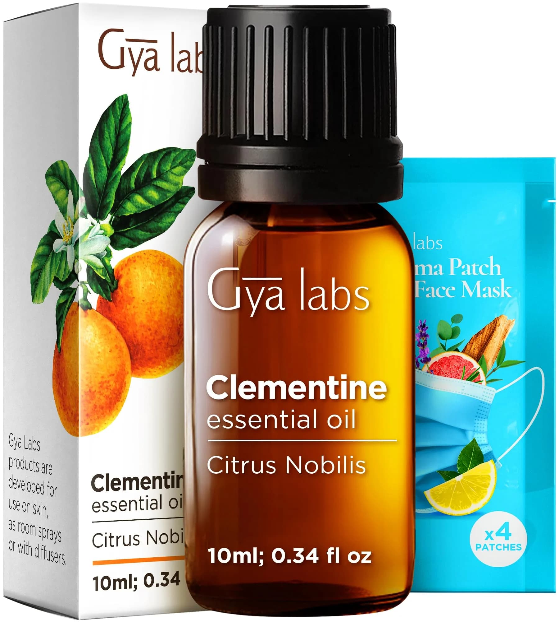 Gya Labs 100% Pure Clementine Essential Oil, 10ml (0.34 Fl Oz) | Zesty Aroma for Skin & Candles