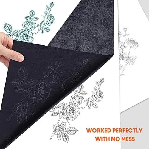 PSLER Black Carbon Paper for Tracing - 30Pcs Graphite Transfer Paper, A4 Size (21x30cm) thumbnail 3