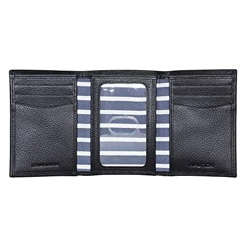 Nautica Men's Classic Trifold Wallet | RFID Blocking Protection | Genuine Leather | Black | 8.9cm (3.5") thumbnail 2