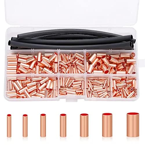 Teansic 480 Pcs Copper Crimp Connector Kit 7 Sizes AWG 6-18 | Reliable Electrical Terminals thumbnail 1