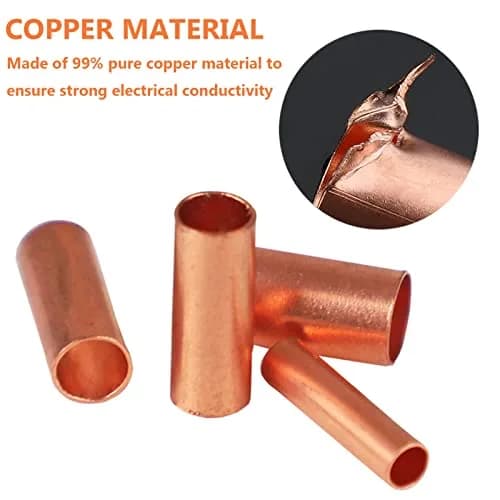 Teansic 480 Pcs Copper Crimp Connector Kit 7 Sizes AWG 6-18 | Reliable Electrical Terminals thumbnail 4