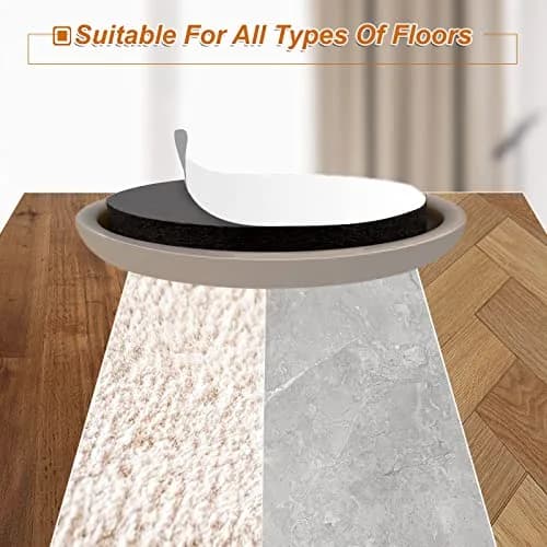 EASTWONDER Furniture Sliders for Carpet & Hardwood Floors, 16 Pack 2 Inch | Heavy Duty Adhesive, Easy Floor Protection thumbnail 5