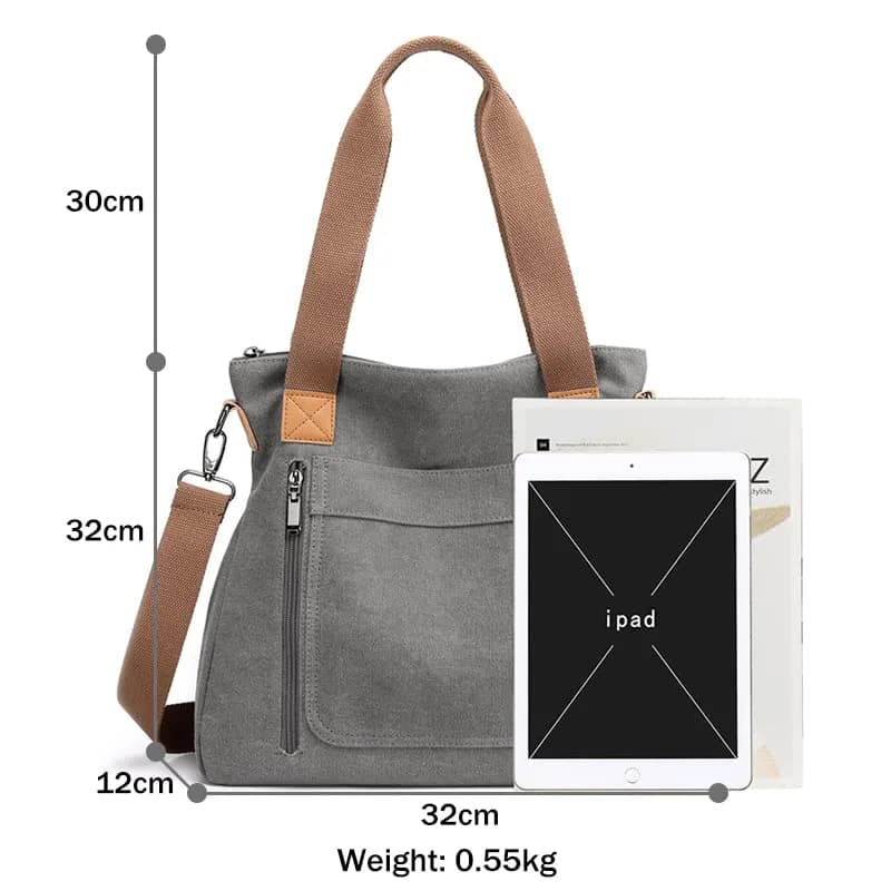 SNUG STAR Multi-Color Striped Lattice Canvas Handbag | 62cm x 32cm x 12cm thumbnail 3