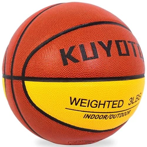 KUYOTQ 3LBS Weighted Training Basketball 1.36 kg (3 lbs) Size 7 | Improves Ball Handling Dribbling Passing Rebounding thumbnail 2