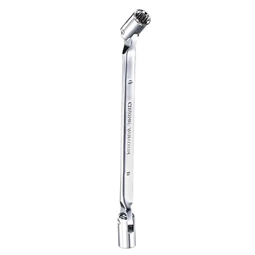 uxcell 8mm x 9mm Flexible Head Socket Wrench | 180 Degree Rotation for Tight Spaces thumbnail 5
