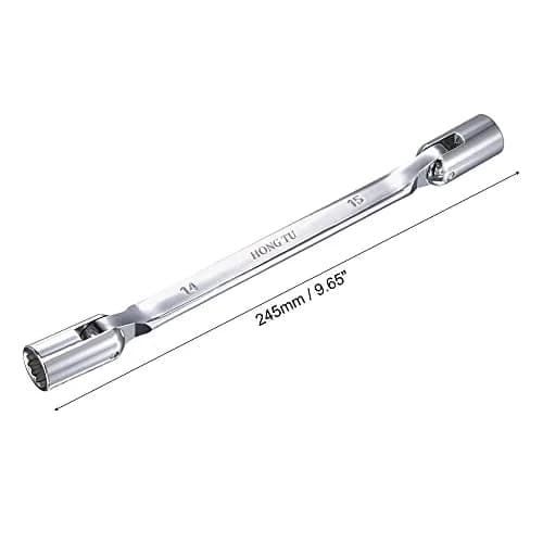 uxcell 12 Point Flexible Head Socket Wrench 14mm x 15mm | CR-V 180° Rotation for Mechanical Repair thumbnail 2