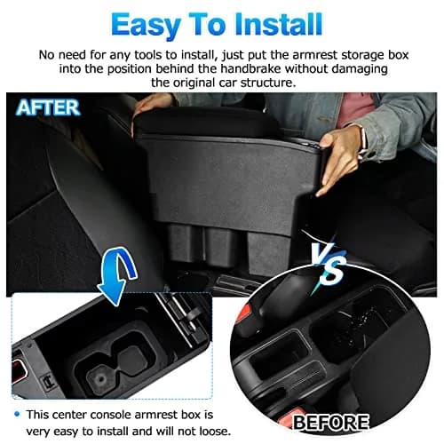 Autorder Center Console Storage Box for Suzuki Jimny JB64W/JB74W 2018-2025 | Custom Fit Armrest with Cup Holder thumbnail 6