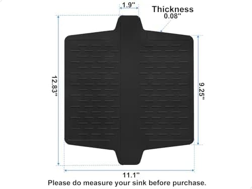 VELOVYO Silicone Sink Divider Protector Mat with Suction Cups | 32.5 cm (12.8") x 28 cm (11") thumbnail 5