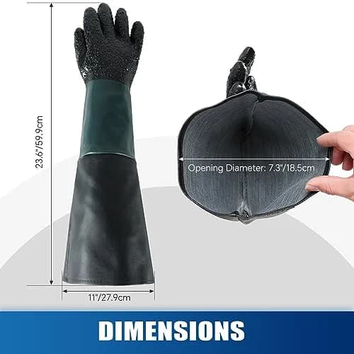 ATPEAM Heavy Duty Sandblasting Gloves 60cm (23.6") | Double-Sewn Seams for Durability thumbnail 2