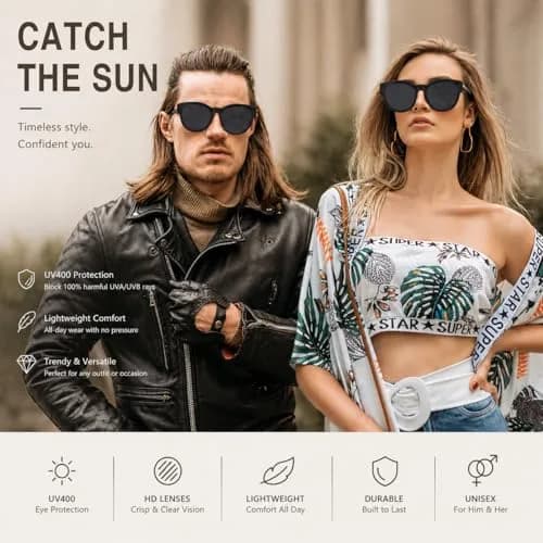 JIANGTUN Fit Over the Glass Sunglasses XL | Polarized UV Protection, Grey Lens thumbnail 2