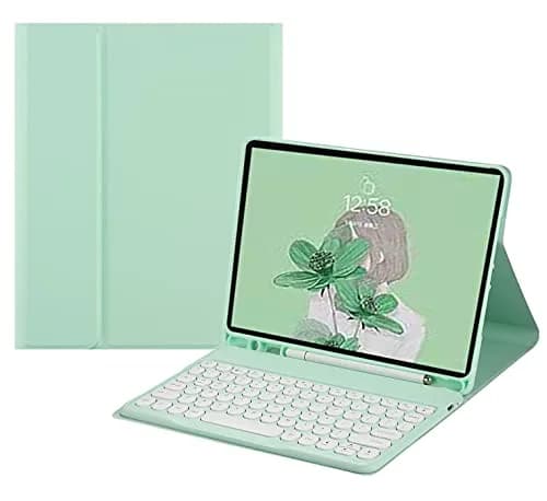 HENGHUI Keyboard Case for iPad Air 13" (M3/M2) & iPad Pro 12.9" (6th/5th/4th/3rd Gen) | MintGreen thumbnail 1