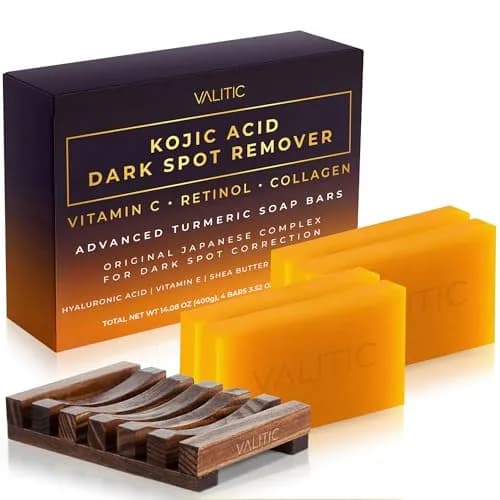 VALITIC Kojic Acid Dark Spot Remover Soap Bar 4 Pack (14 oz / 397 g) | Original Japanese Complex for Even Skin Tone thumbnail 1