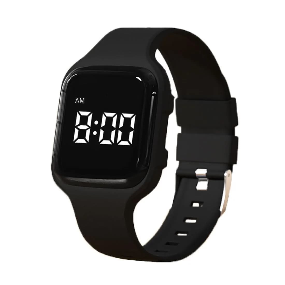 e-vibra Vibrating Alarm Watch, Potty Training Watch with 15 Alarms & USB Rechargeable, Black (3.2cm Case) - main product image