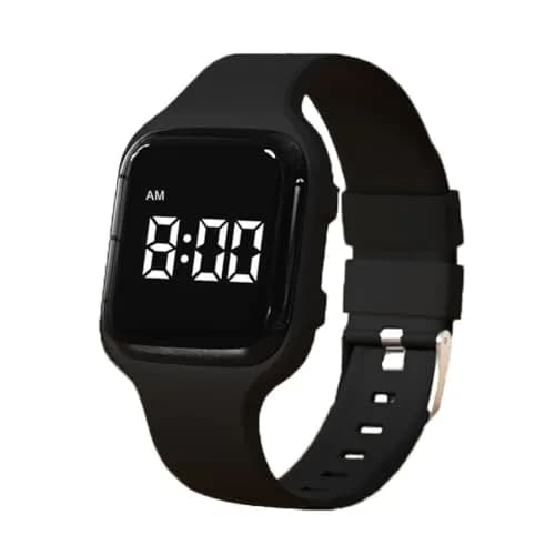 e-vibra Vibrating Alarm Watch, Potty Training Watch with 15 Alarms & USB Rechargeable, Black (3.2cm Case) thumbnail 1