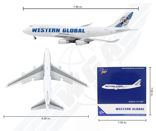 GeminiJets GJWGN2015 Western Global Airlines Boeing 747-400BCF 7" | Scale 1:400, Metal, Portable thumbnail 2