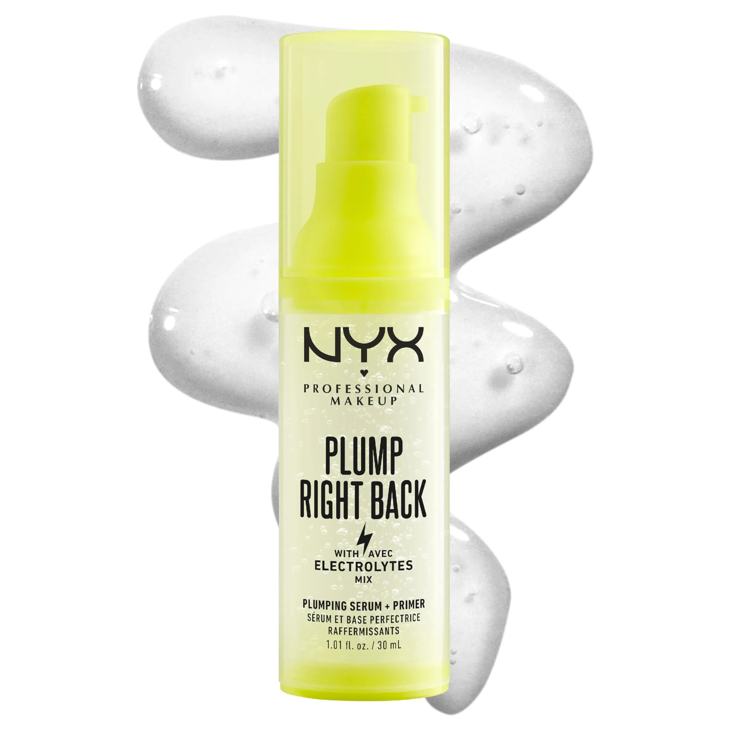 NYX PROFESSIONAL MAKEUP Plump Right Back Plumping Serum & Primer, 30ml | Hyaluronic Acid & Vitamins for All Skin Types - main product image