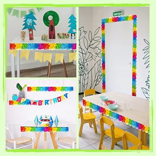 ERKE Confetti Scalloped Bulletin Board Borders 60 ft (18.3 m) | Rainbow Colors for Classrooms & Offices thumbnail 5