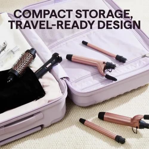 wavytalk 5 in 1 Curling Iron Set with Heated Round Brush | 0.5-1.25 inch Ceramic Barrels for Glamorous Styles thumbnail 7