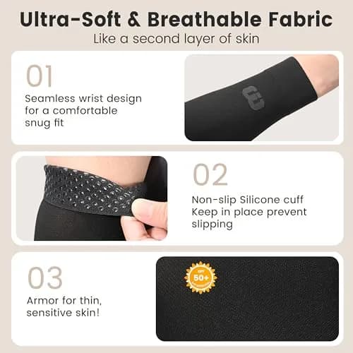 MGANG Medical Compression Arm Sleeve 15-20 mmHg, Lymphedema & Post-Surgery | Graduated Compression for Circulation & Swelling thumbnail 4