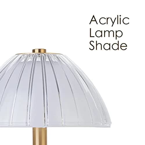 HEQET Cordless Table Lamp Gold 30 cm (12'') | Dimmable LED Rechargeable Lamp for Home & Dining thumbnail 7