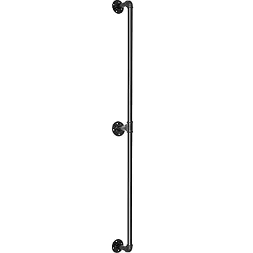 VEVOR Pipe Stair Handrail 6FT | Industrial Carbon Steel Wall Mount Support, 440LBS Load Capacity, Indoor & Outdoor Use thumbnail 9