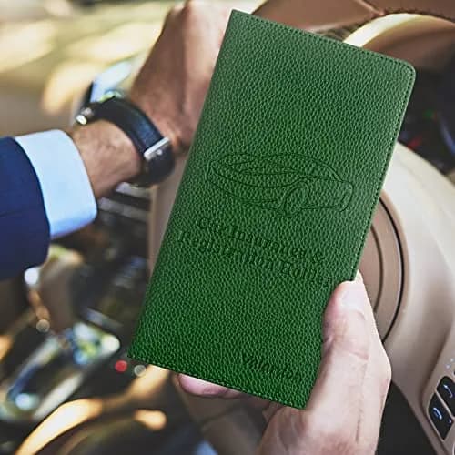 Valardoh Car Registration & Insurance Card Holder 9.5" x 5.1" | Durable PU Leather, Magnetic Closure thumbnail 6