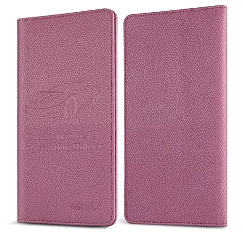 Valardoh Premium Car Registration and Insurance Card Holder Purple | 24.1 cm x 13 cm x 1 cm thumbnail 5