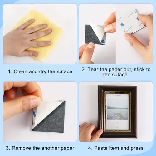 UPINS Black 180 Pack Double Sided Foam Tape Squares | 40mm x 40mm (1.57" x 1.57") x 3mm Thick thumbnail 3