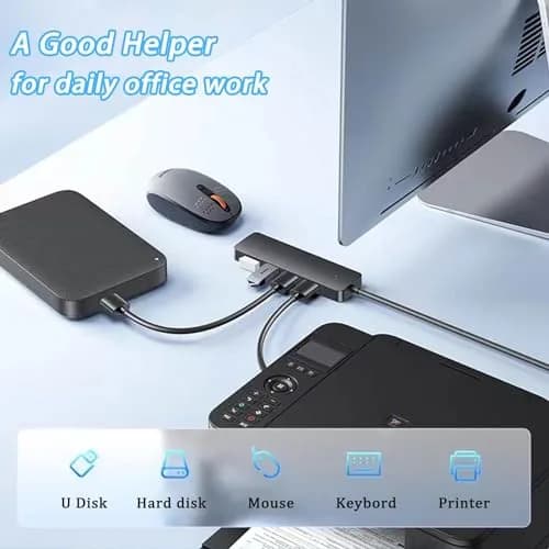 vienon USB Hub 4 Port 3.0 (10.16 cm / 3.94 in) | Expands 1 USB-A to 4 USB-A Ports thumbnail 5