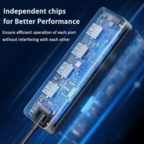 vienon USB Hub 4 Port 3.0 (10.16 cm / 3.94 in) | Expands 1 USB-A to 4 USB-A Ports thumbnail 6