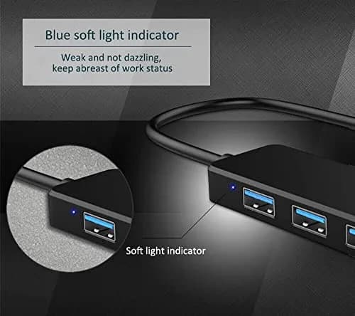 vienon USB Hub 4 Port 3.0 (10.16 cm / 3.94 in) | Expands 1 USB-A to 4 USB-A Ports thumbnail 8