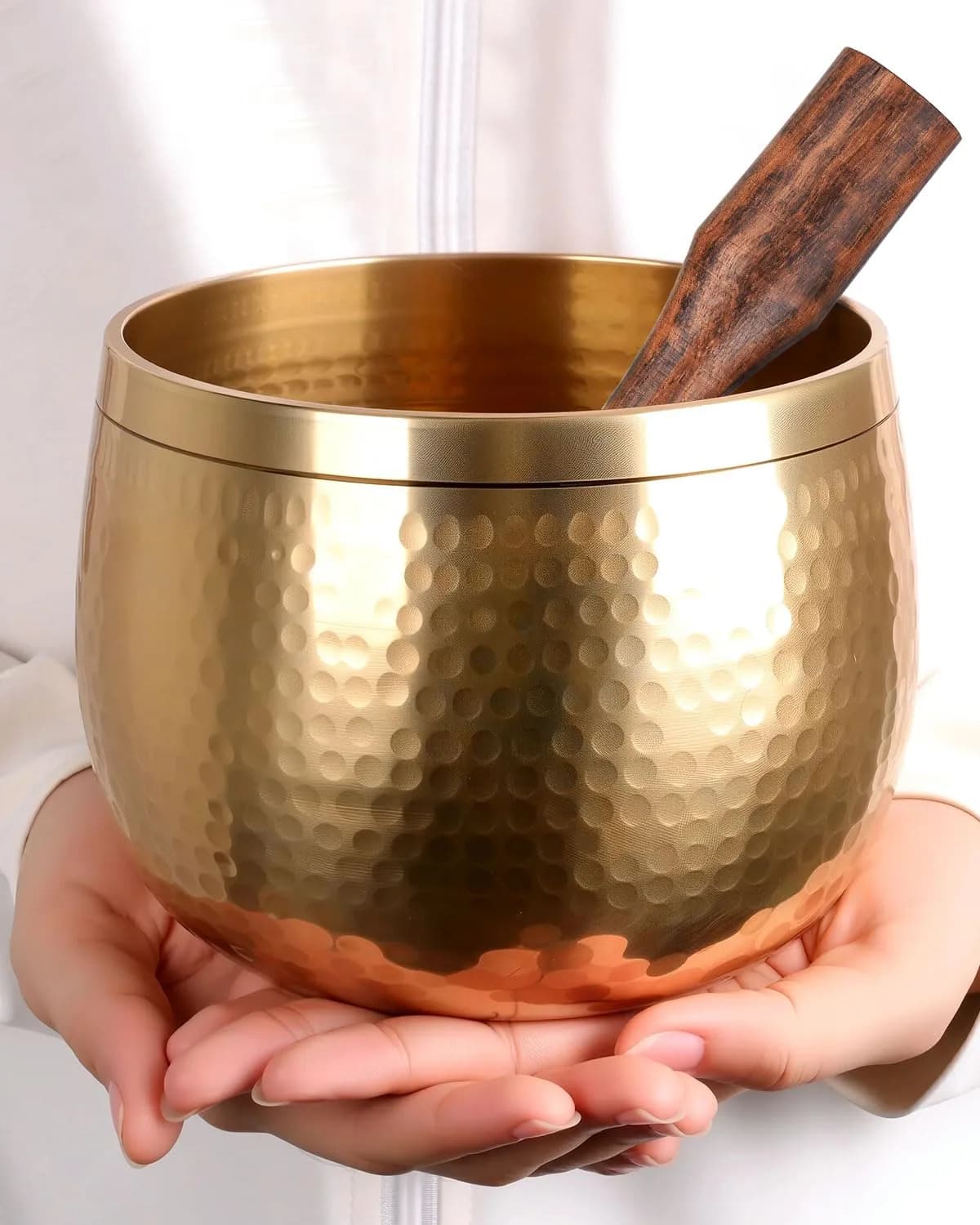 Relaehih Tibetan Singing Bowl Set 5 Inch | Authentic Nepal Hand-Hammered Meditation Chakra Sound Bowl with Mallet & Cushion — Blue / 5 inch