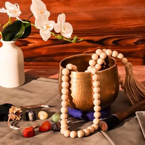 Relaehih Tibetan Singing Bowl Set 12.7 cm (5 inch) | Authentic Nepal Hand-Hammered Meditation Chakra Sound Bowl thumbnail 4
