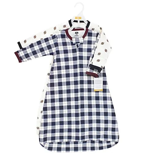Hudson Baby Unisex Cotton Long-Sleeve Wearable Sleeping Bag Sack Blanket Football 12-18 Months | Safe Sleep for Babies thumbnail 2