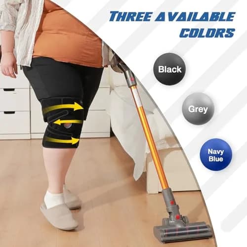 Nvorliy Knee Brace for Women Plus Size | Support for Arthritis & Meniscus (7XL/8XL, Black) thumbnail 6