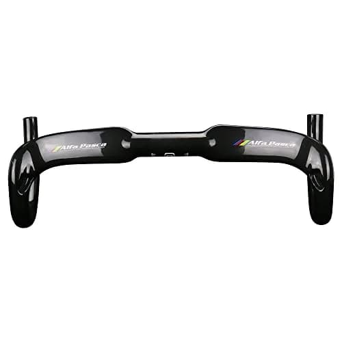 Alfa Pasca 31.8 x 420mm Black UD Glossy Carbon Fiber Aero Road Bike Handlebars thumbnail 1