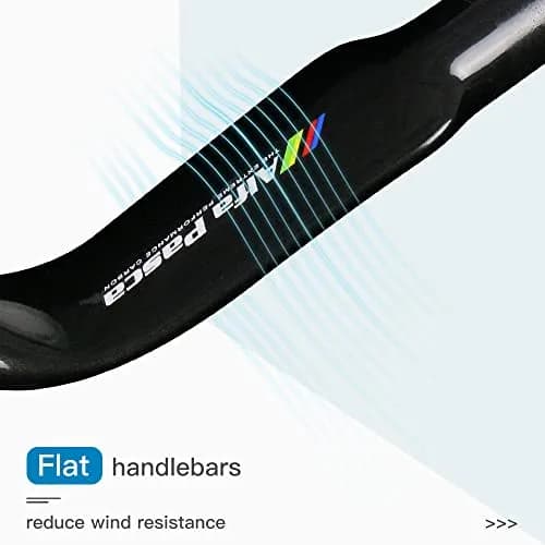 Alfa Pasca 31.8 x 420mm Black UD Glossy Carbon Fiber Aero Road Bike Handlebars thumbnail 3