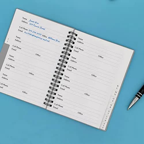 Nokingo Grey Address & Birthday Book with Tabs, 5x7 Inch | Organizer for Contacts, Passwords & Important Dates thumbnail 4