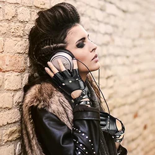 Accmor Leather Punk Gloves Fingerless Gloves for Women 18cm | Fashion & Durability thumbnail 5