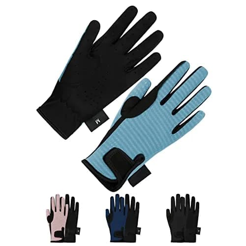 Thapower Kids Horse Riding Gloves Children Mesh Equestrian Gloves | Breathable Summer-Weight Mesh & Reinforced Grip (enabling safe riding in warm weather, suitable for ages 10-12) thumbnail 1